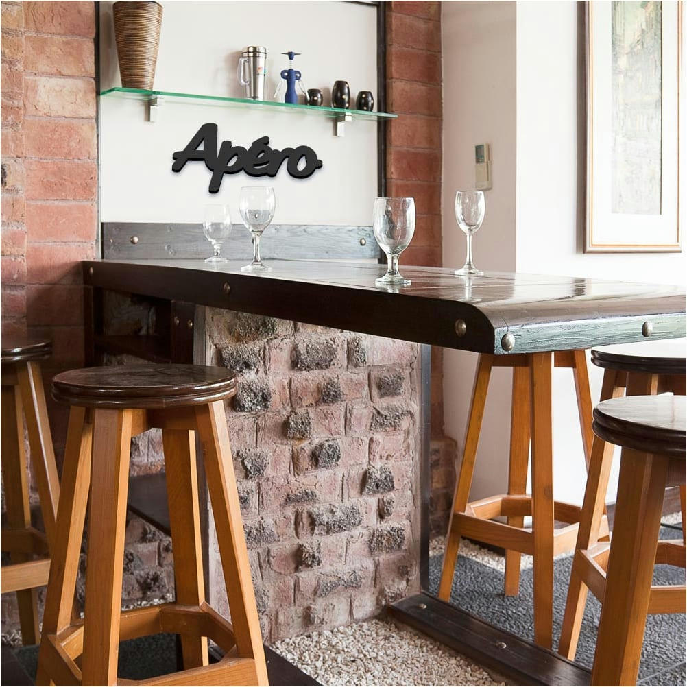 - Décoration murale en bois apéro