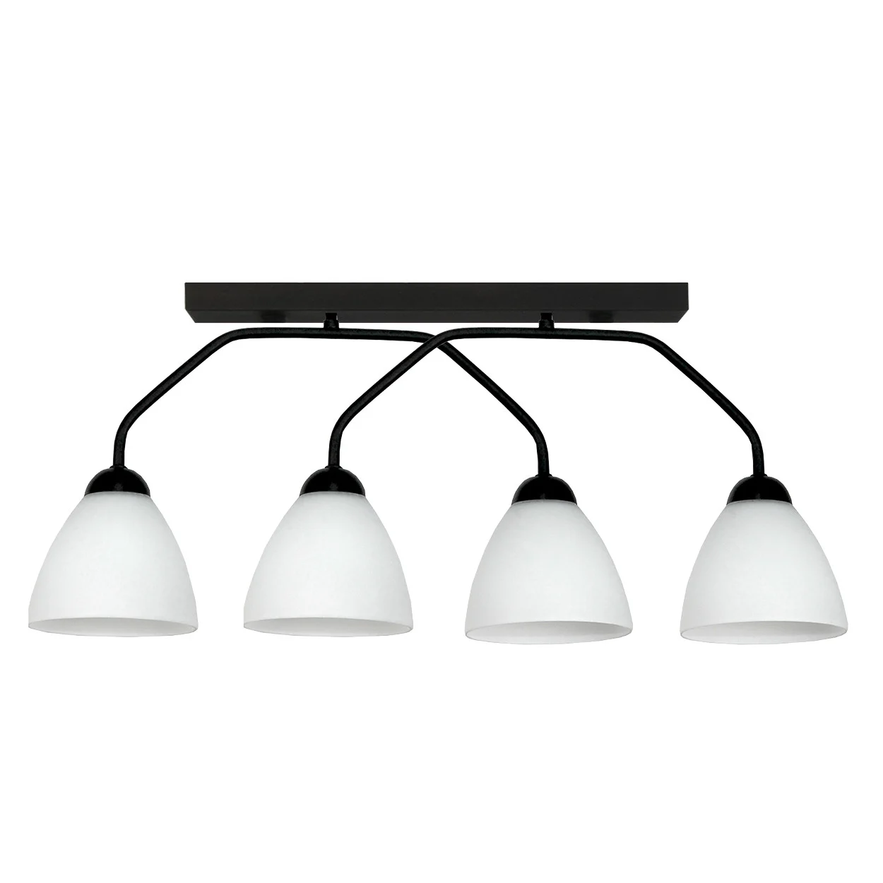 Lampa sufitowa sufitowa czarna nad stół loft EDYLIT 4xE27 ZETA 15-497