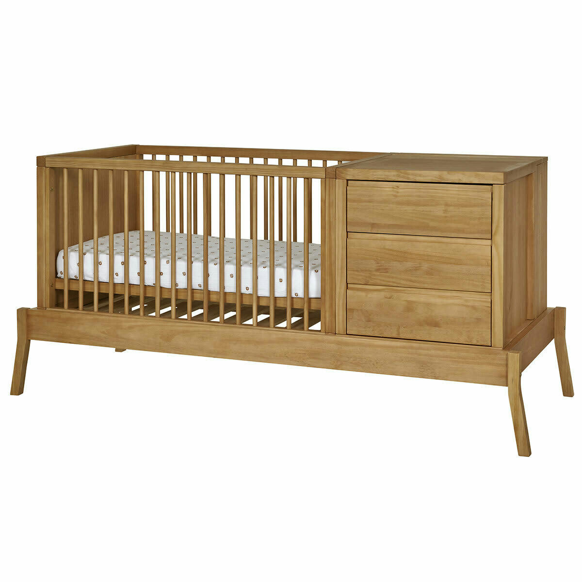 SYA - Lit évolutif bébé combiné 70x120 cm bois massif bois