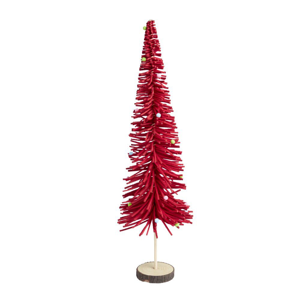 Sapin en feutrine et bois à poser H90cm - 4 modèles