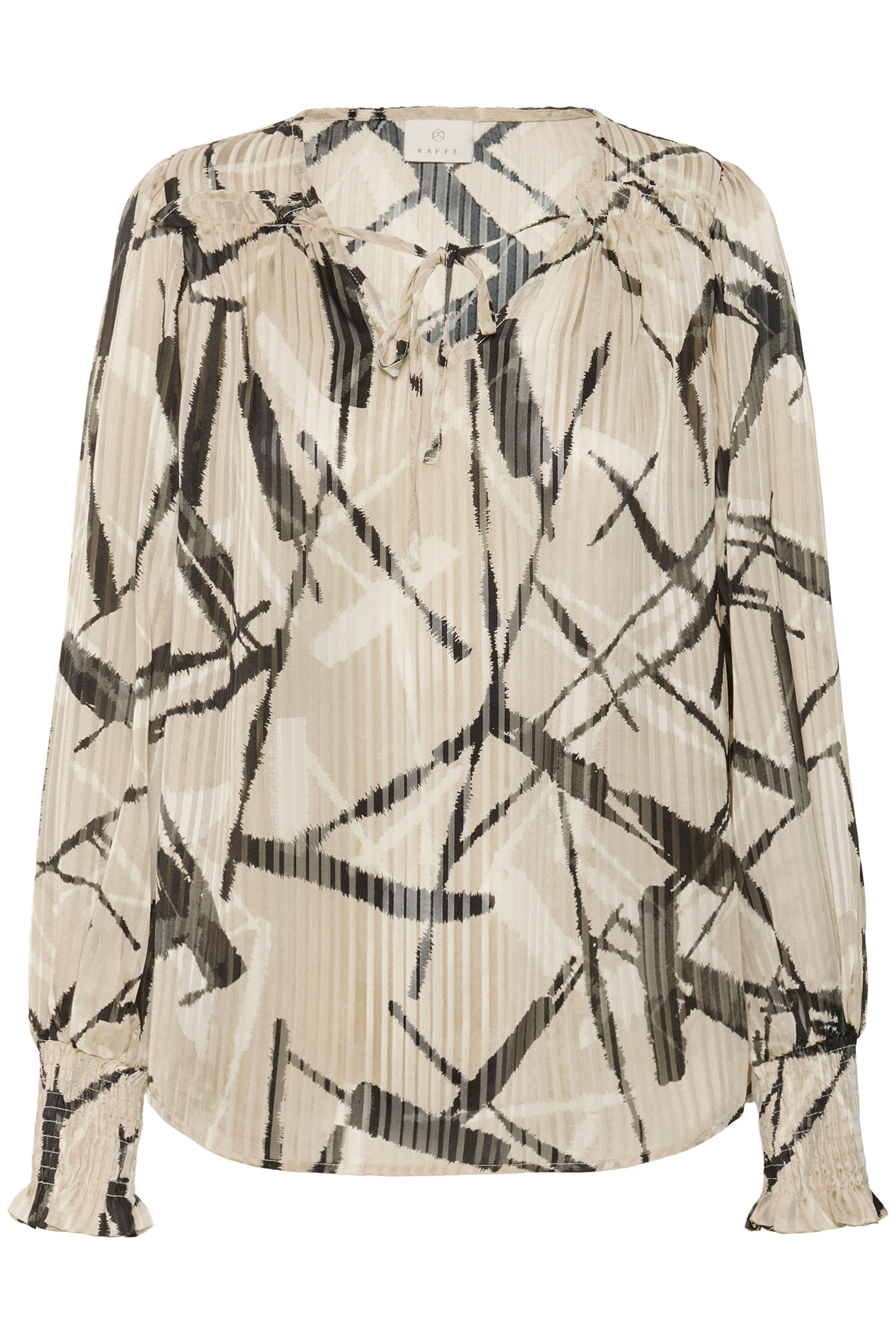 Kaffe KAarchy Abstract Print V-Neck Blouse