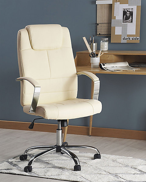 Fauteuil de bureau WINNER Cuir PU Beige clair
