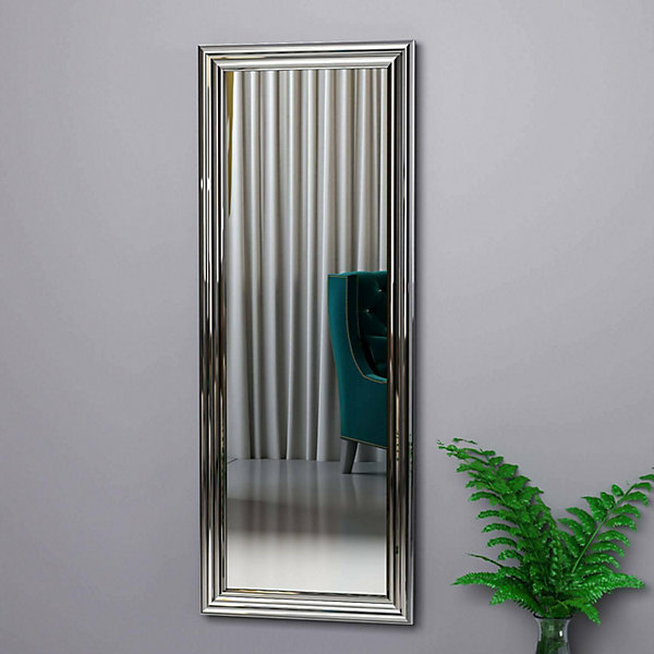 Miroir Dpresicc, Verre miroité, Objet d'ameublement mural, Décoration avec miroir, 40x3h105 cm, Argent