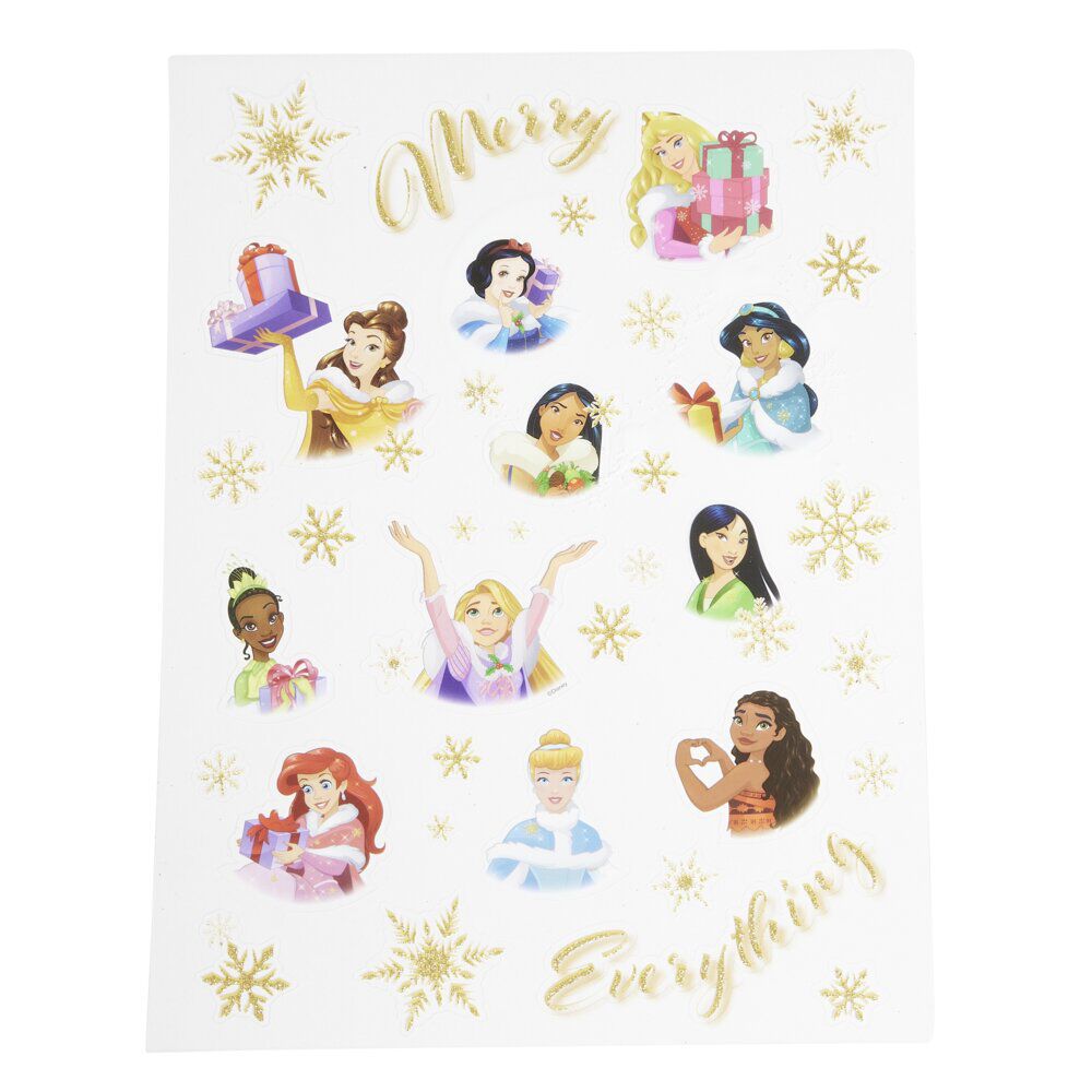 Sticker Princesses Disney Merry Everything adhésif repositionnable pour fenêtre et mur