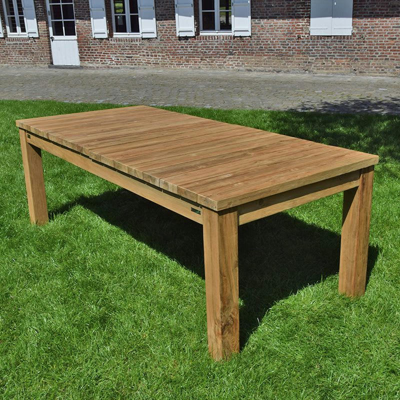 TAURUS - Table extensible en teck recyclé 220/260 /300 x 100