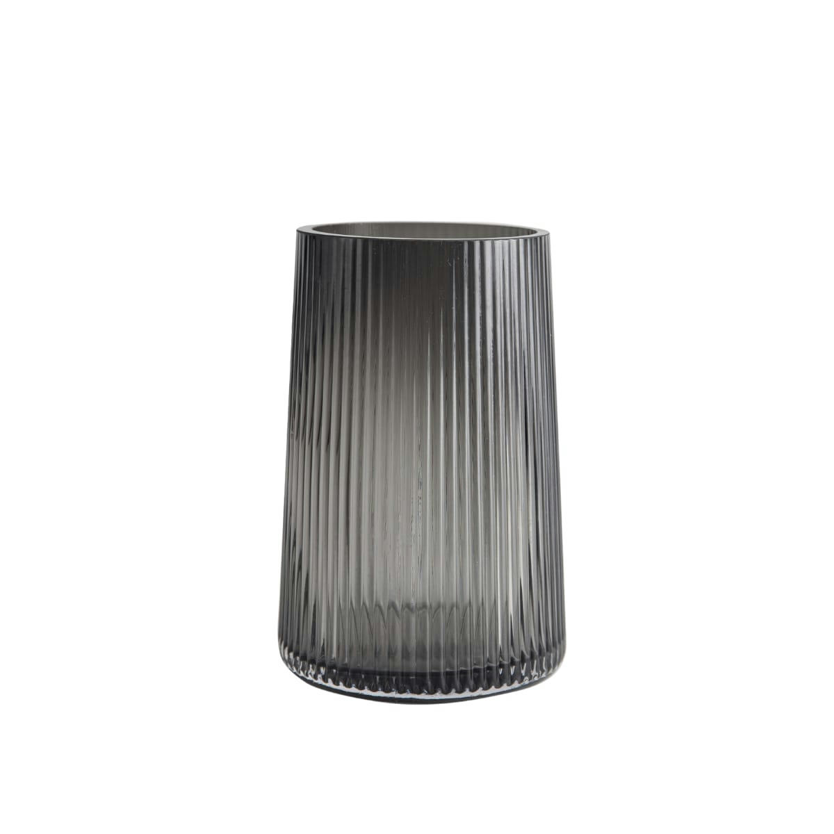 ZILIA - Vase en verre gris H19