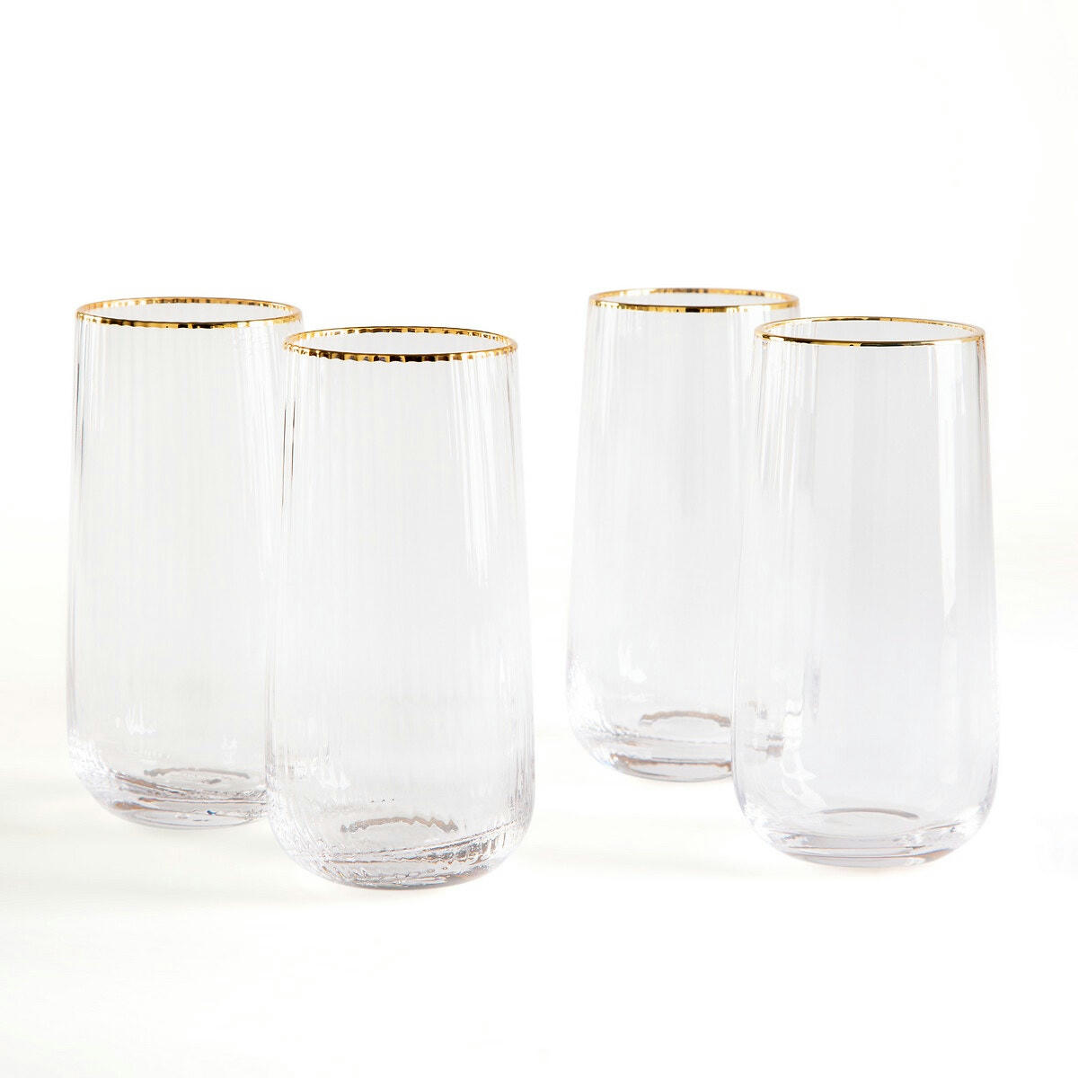 Lot de 4 verres à eau striés Lurik