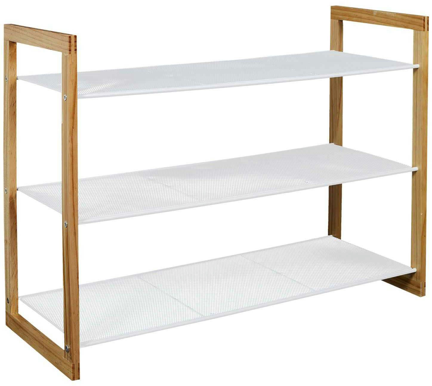 - Meuble à chaussures en acier et pin city 3 étagères