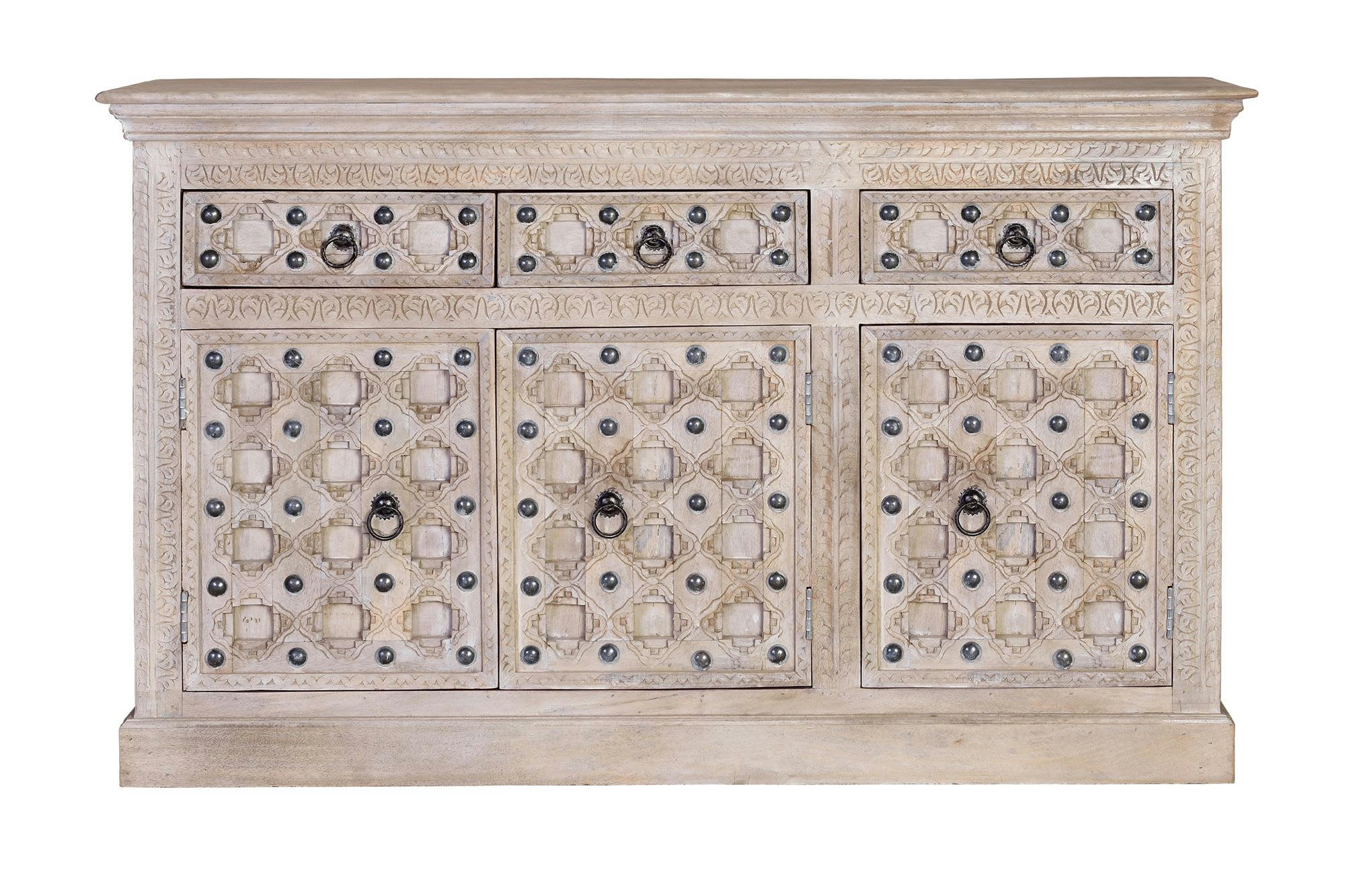 BAKHRA - Buffet en bois de manguier couleur naturelle