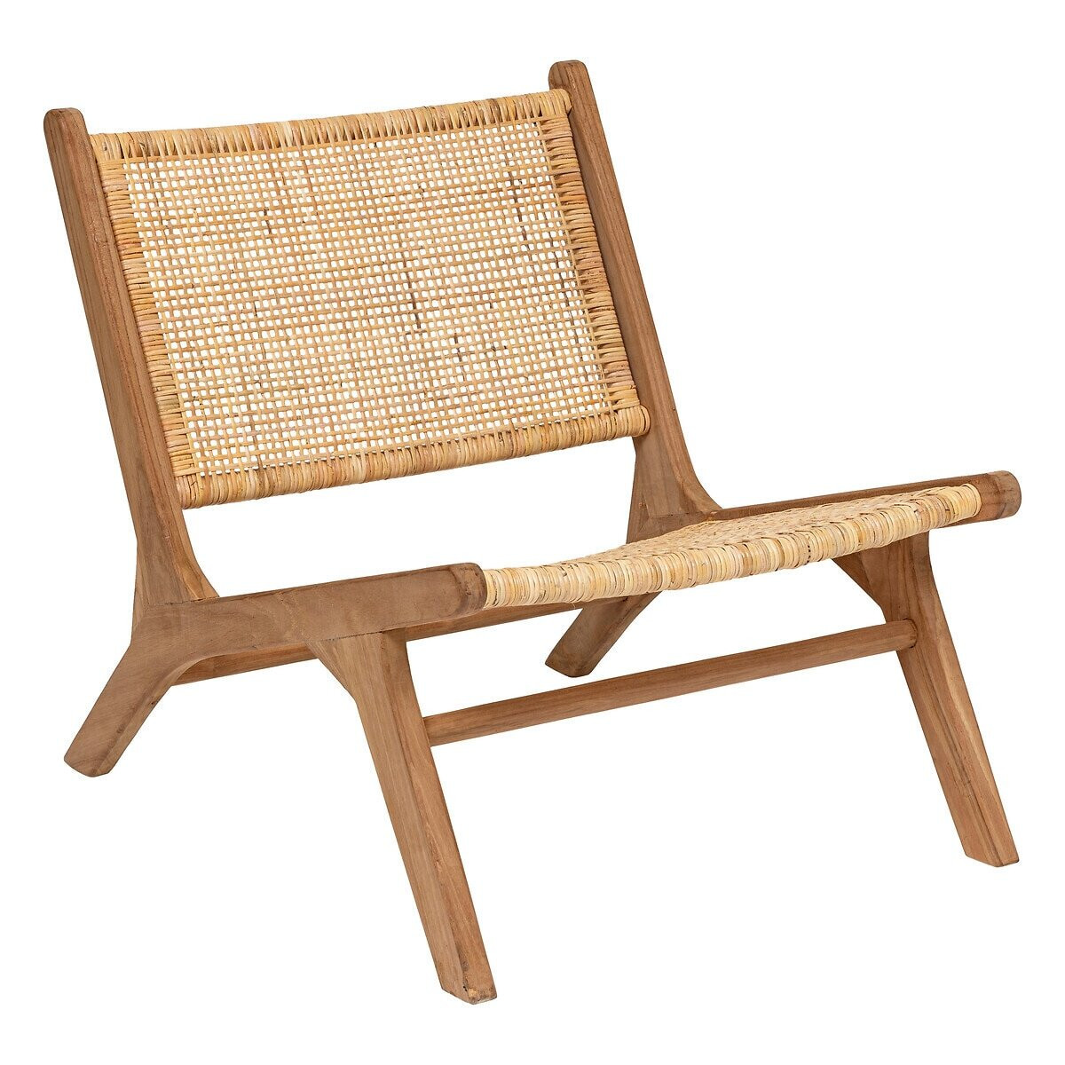 FOTEL Timor naturalny Z RATTANU I DREWNA TEAKOWEGO styl boho