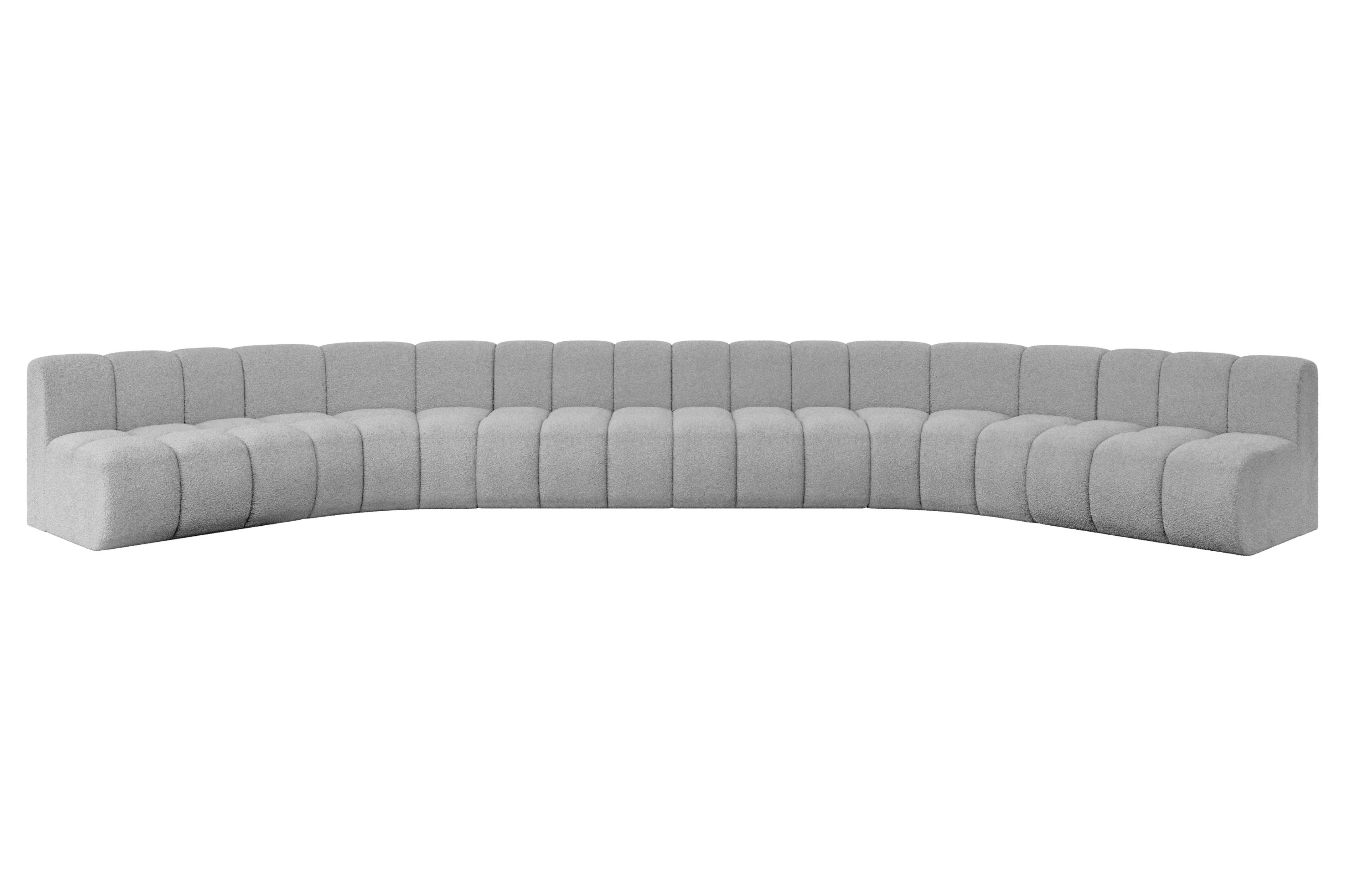 Narożnik uniwersalny modułowy Montra-U2 - 581x174x70 cm Jasny szary