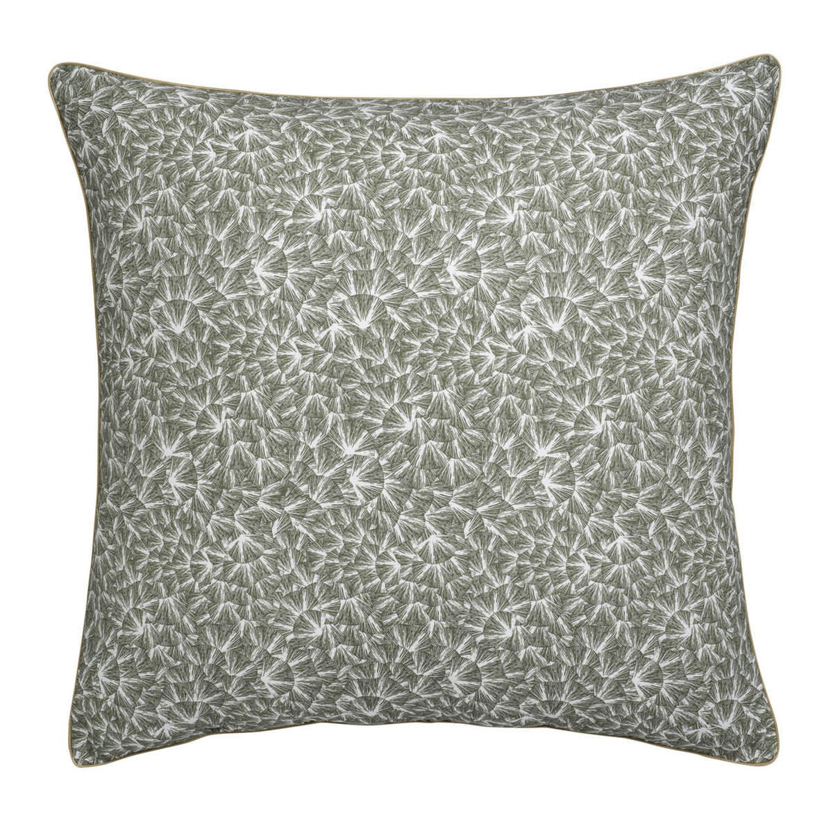 OSMOSE - Taie d'oreiller en percale de coton vert kakhi 65x65