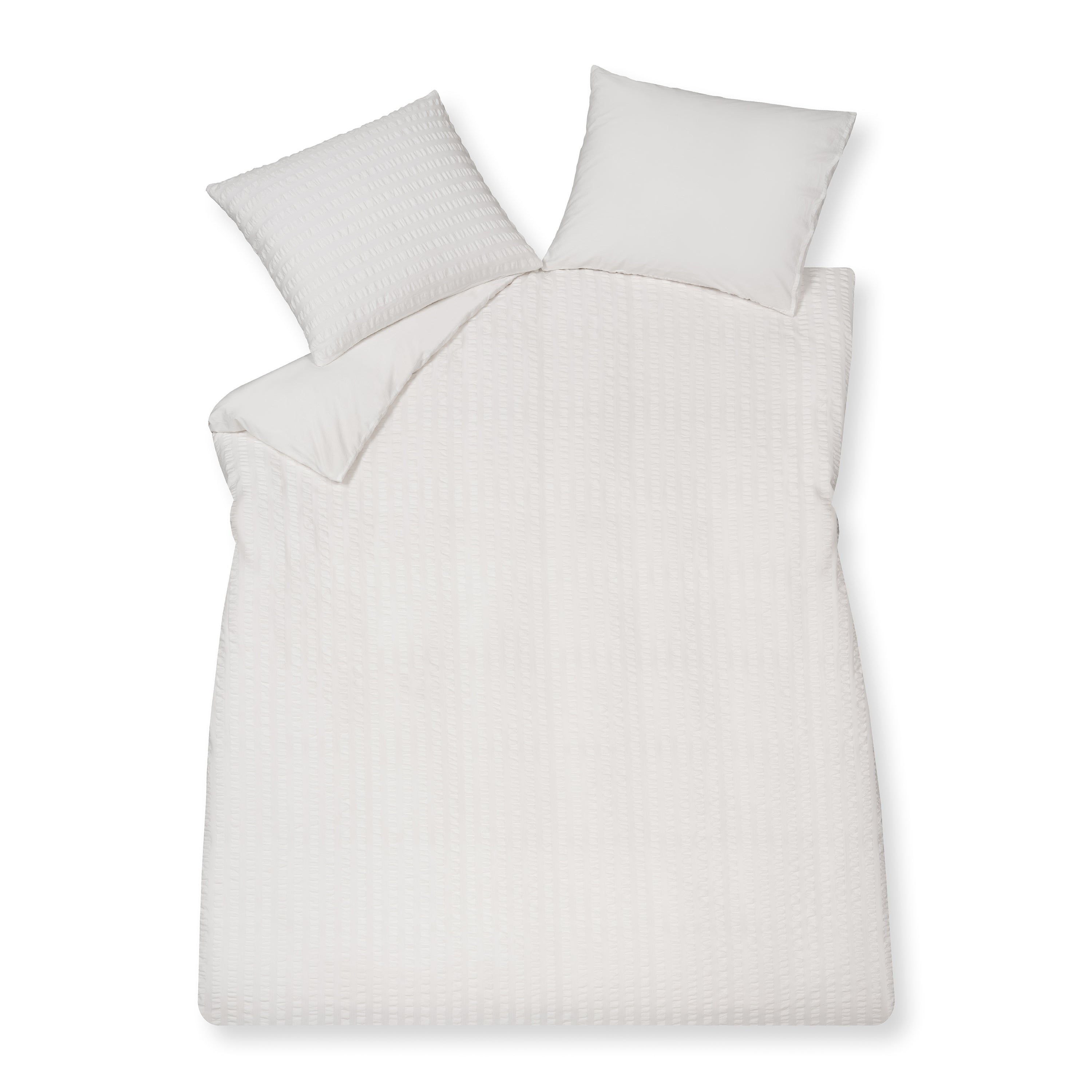 Vandyck Pure Dekbedovertrek Seersucker 140 x 200/220 cm - Wit