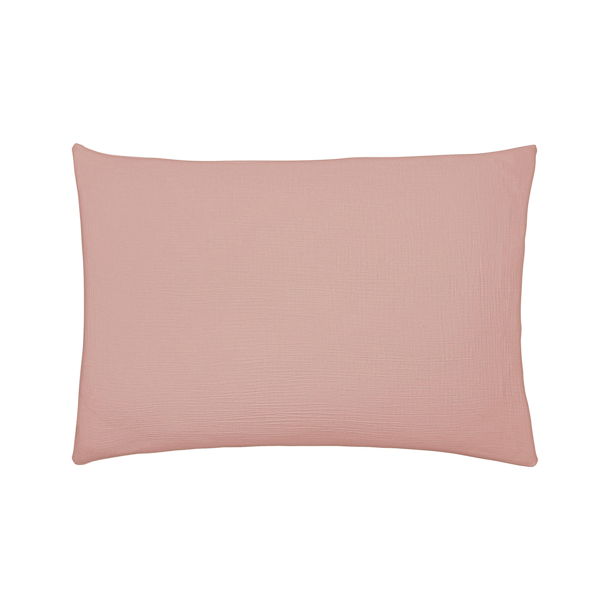 TENDRESSE - Taie d'oreiller unie en coton rose 50x75