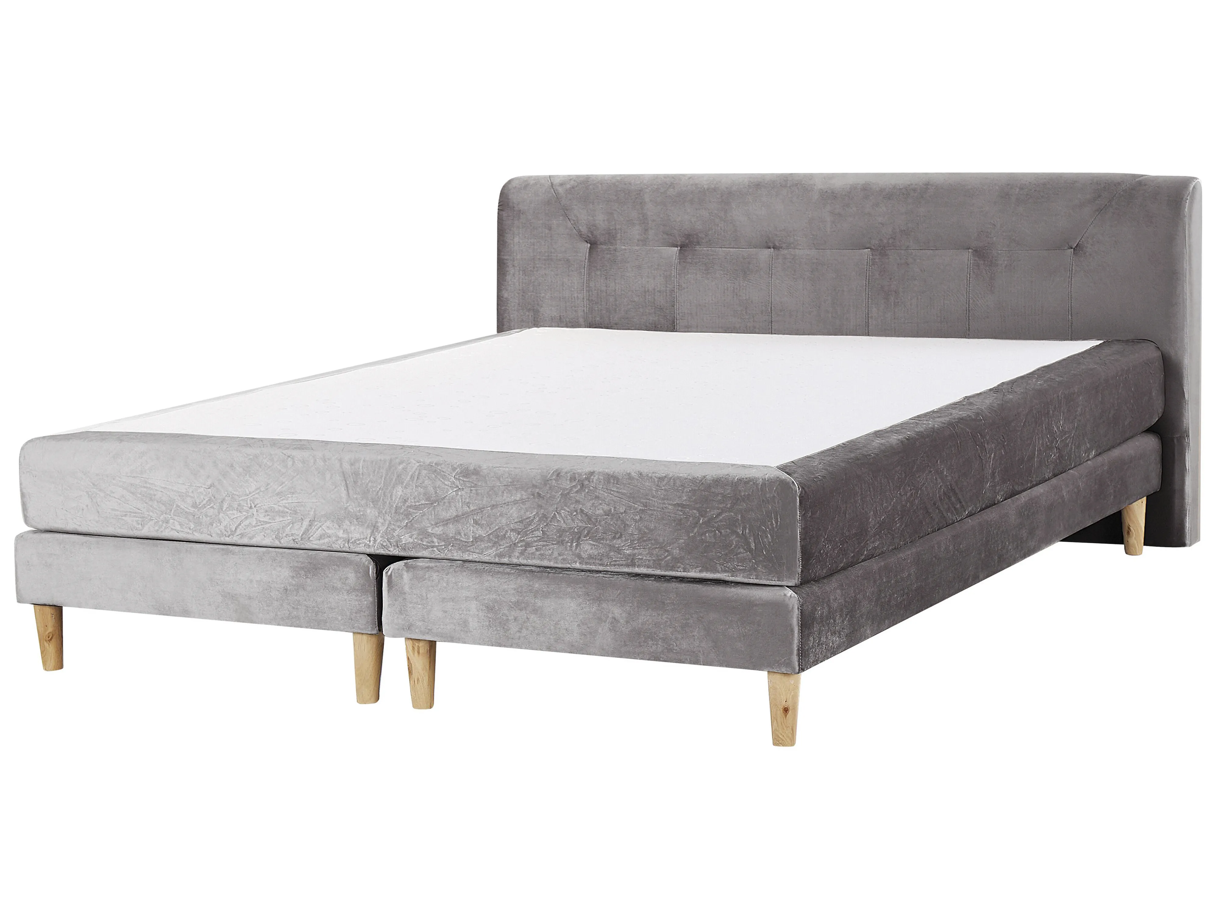 Divan Bed Velvet MARQUISE 160 x 200 cm (EU King Size) Grey