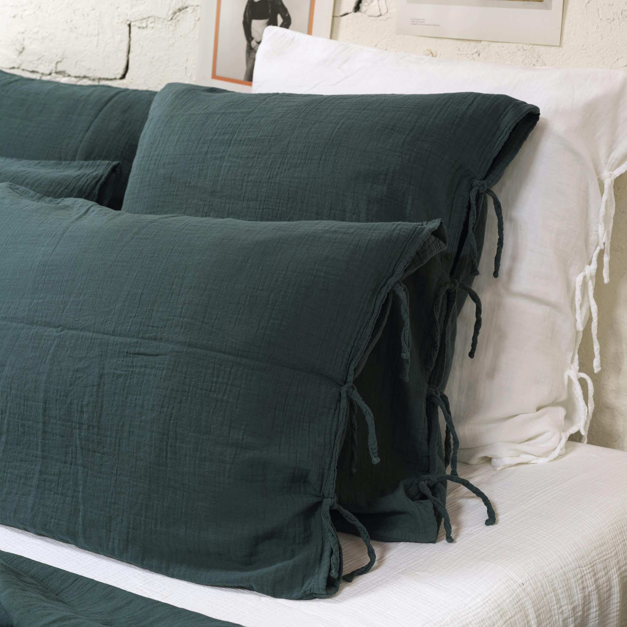 GAZE DE COTON LIGHT - Housse de couette en gaze de coton light rivière 260X240 CM