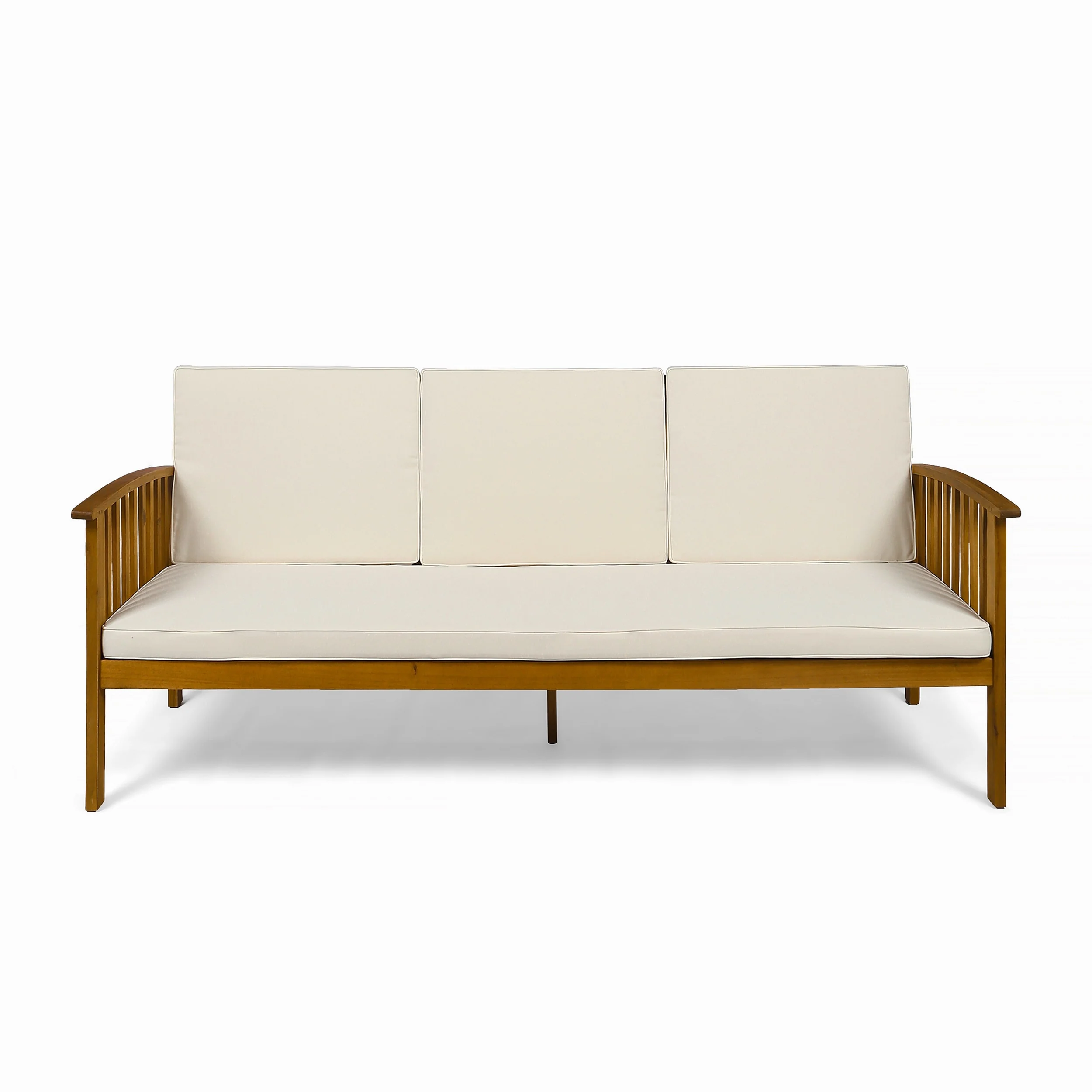 Carolina Acacia Wood Outdoor Sofa by Christopher Knight Home