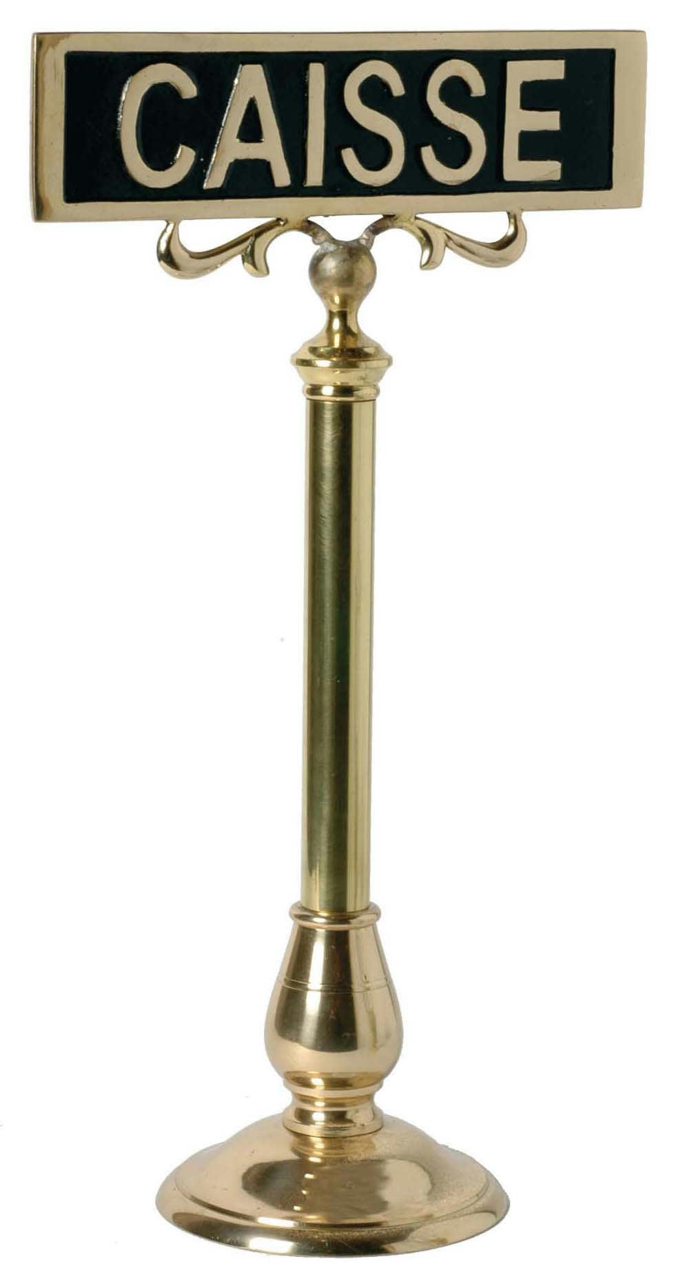 - Panneau à poser en laiton caisse