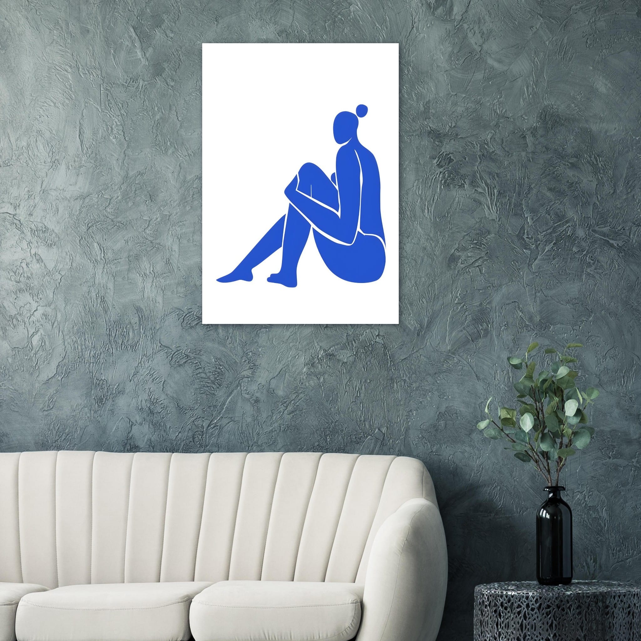 Artfulprints Poster Matisse – The blue feminine flow  - 70x100 cm - Blauw