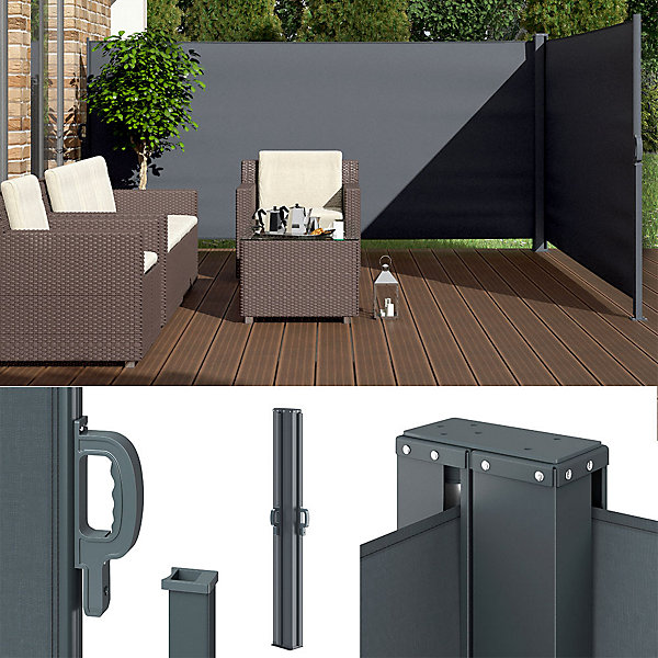 OK-Living Store latéral Anthracite 300x160cm