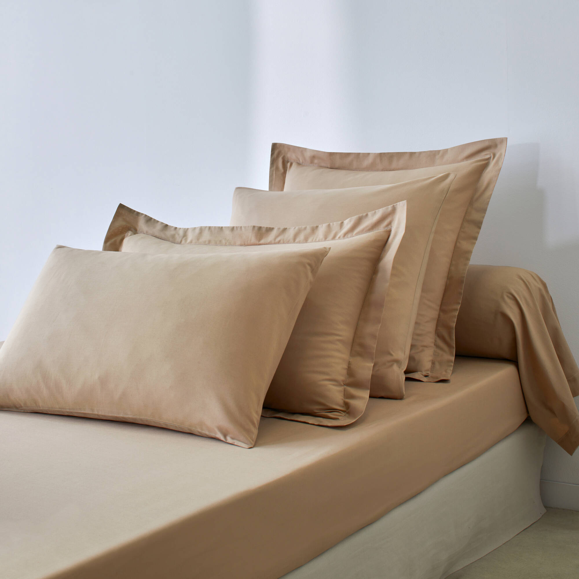 Drap-housse uni coton bonnet 32 cm
