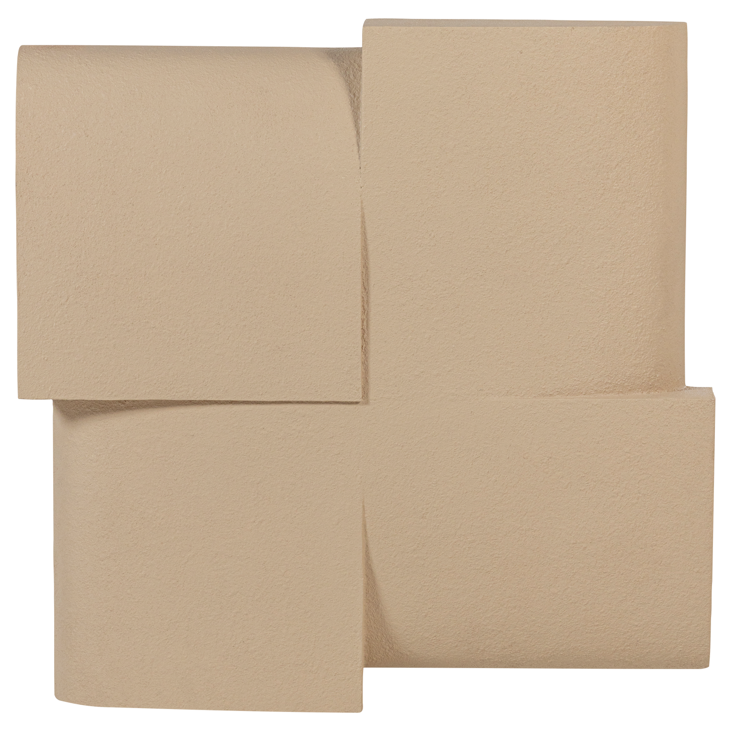 WOOOD wanddeco Tide - Betonlook - Zand - 86x86x11
