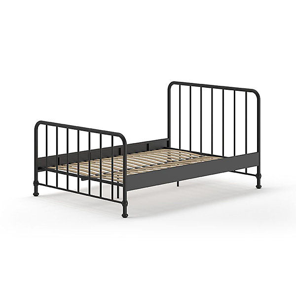 Lit 140x200 sommier inclus Vipack Bronxx Noir mat