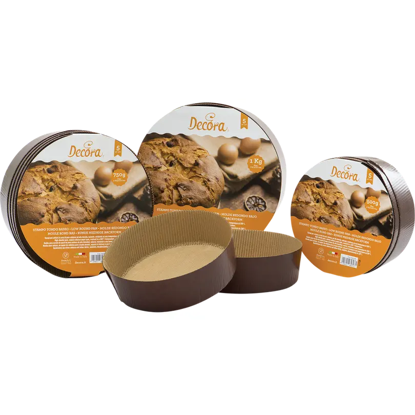 Backform 5er-Set Panettone-Formen niedrig