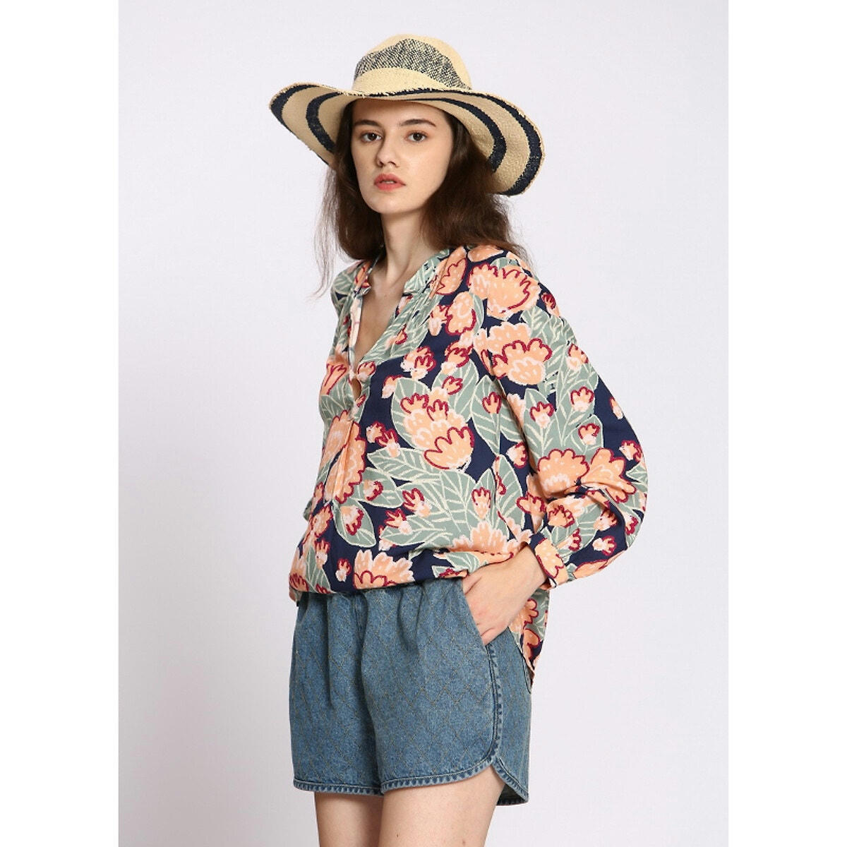 Blouse imprimée manches longues