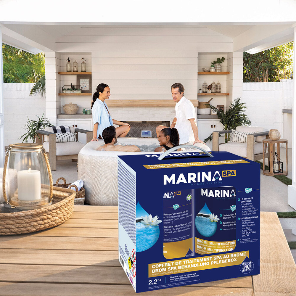 Coffret de traitement au brome multifonction pour spa