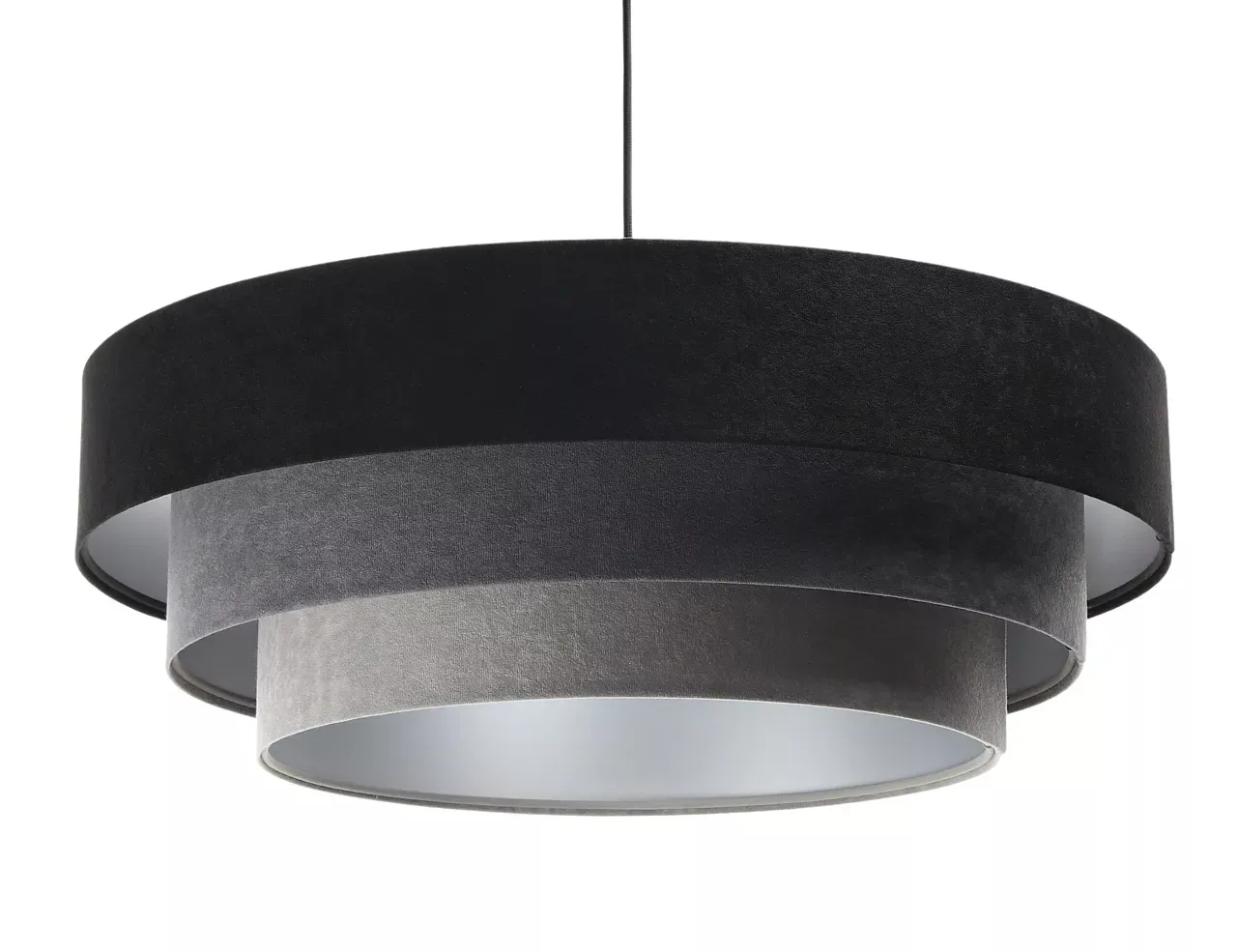 Lampa wisząca TRIO MIX czarna/szara/srebrna