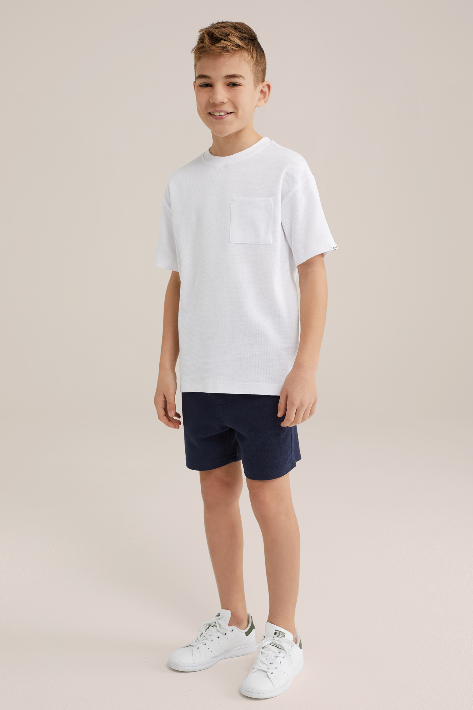 Jongens T-shirt met structuur en borstzak