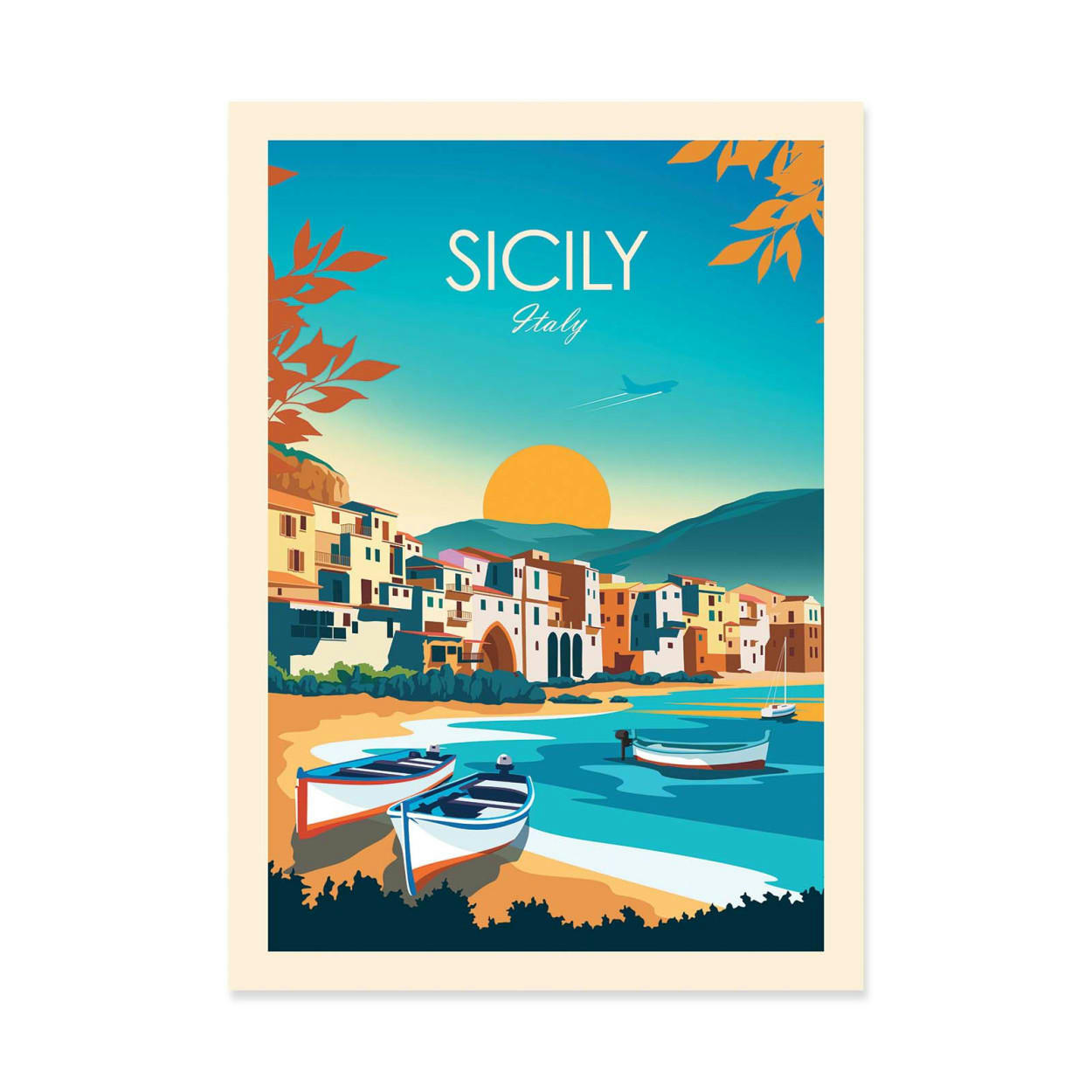 STUDIO INCEPTION - SICILY - STUDIO INCEPTION - Affiche d'art 30 x 40 cm