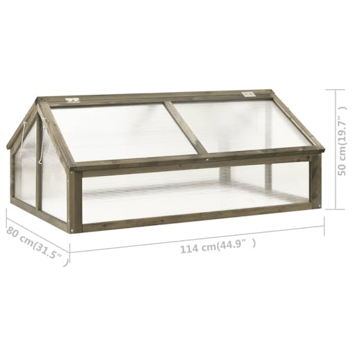 NNEVL Greenhouse Grey 114x80x50 cm Firwood