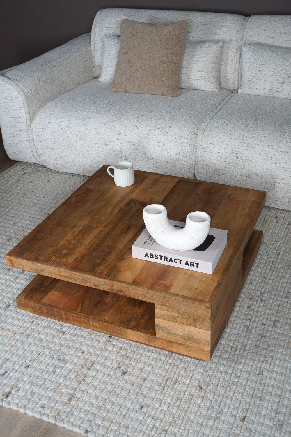 Home67 - Salontafel Bram - Mangohout - 80 x 80 cm