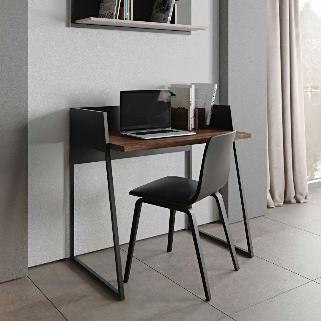 VOLGA - Bureau  placage noyer et noir