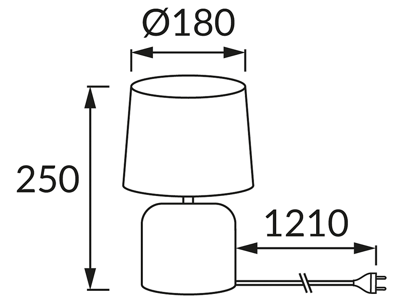 Lampa stołowa Imbir ceramiczna biała
