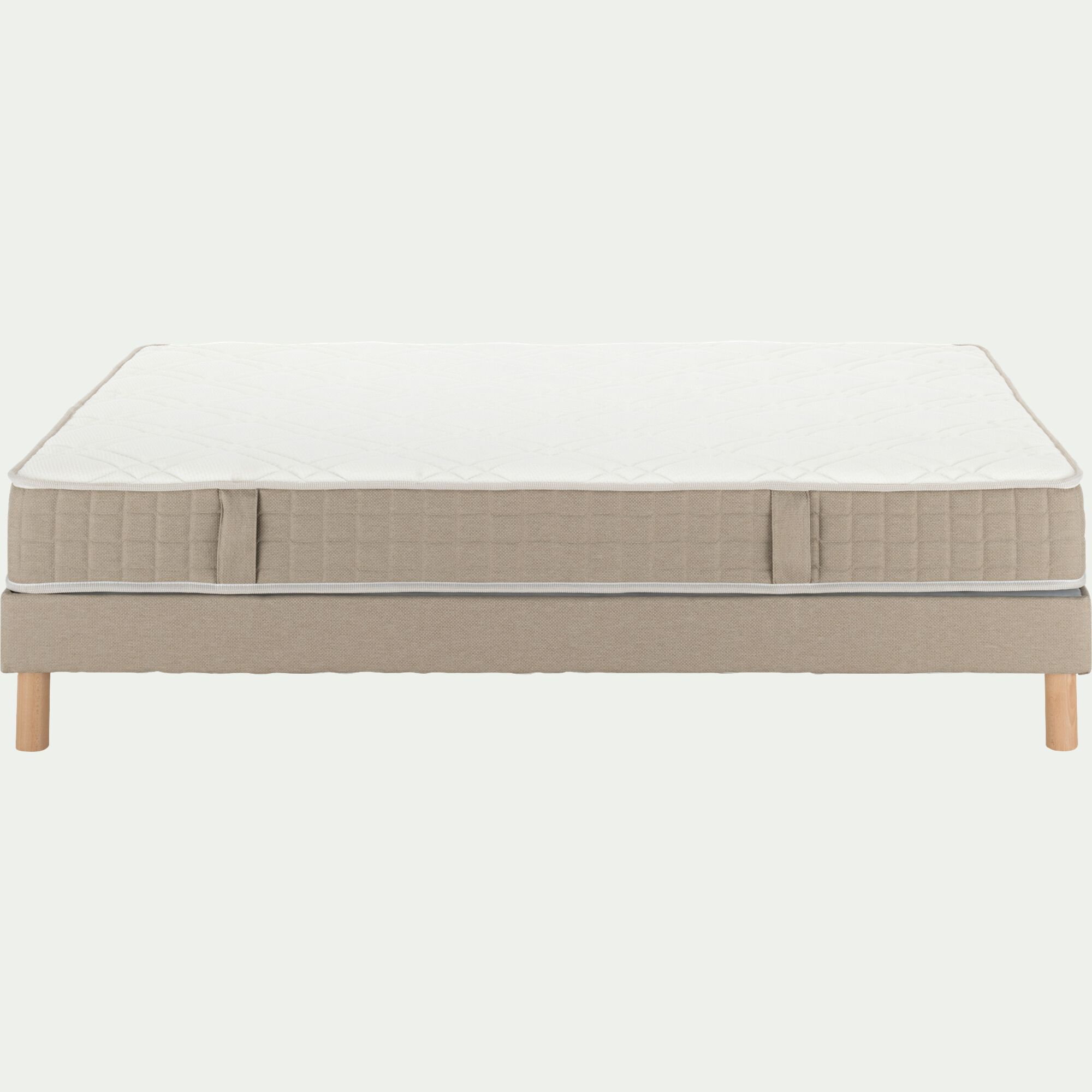 GENET - Ensemble matelas ferme à ressorts et sommier ferme