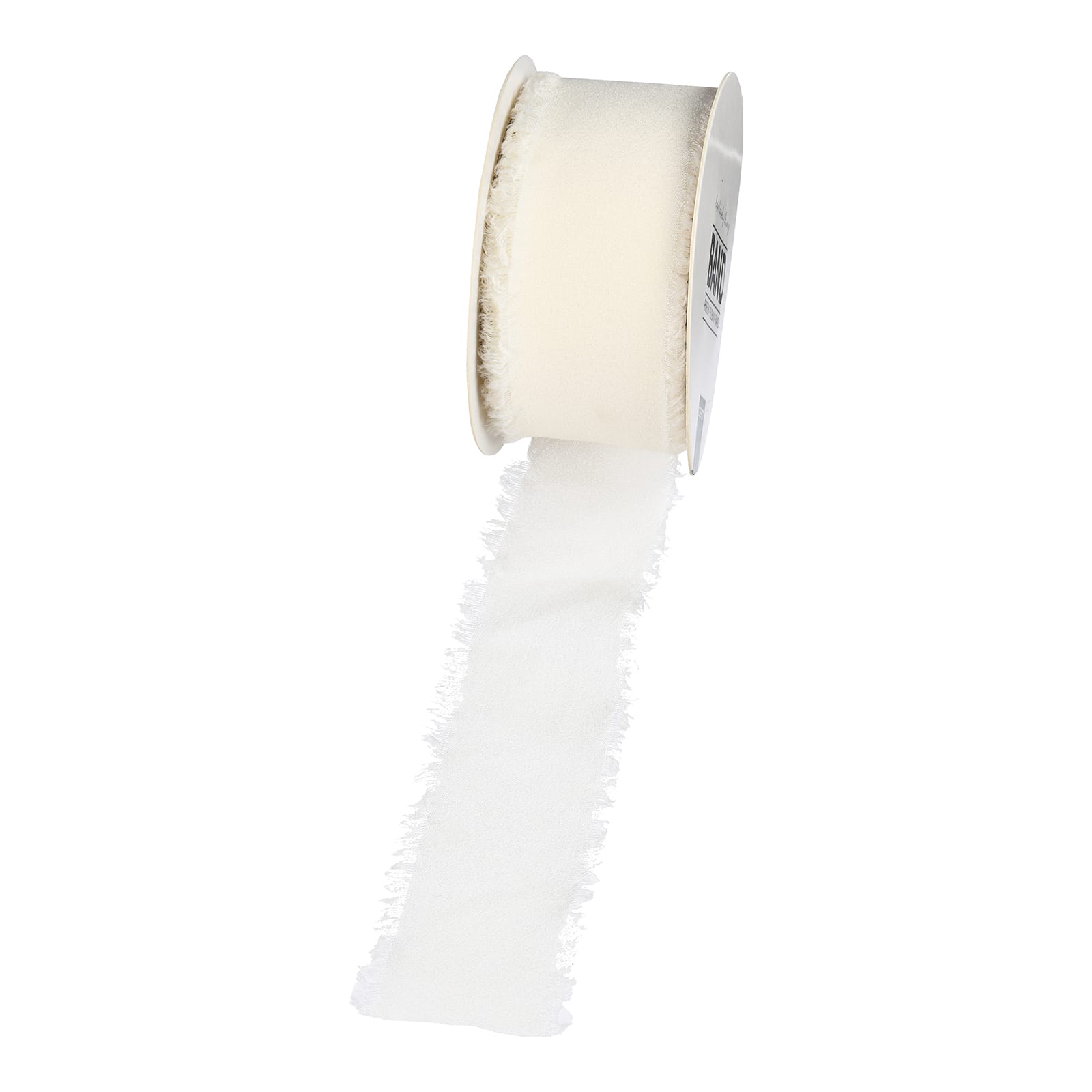 Chiffon-Band Weiß,L 4.000 x B 40 mm
