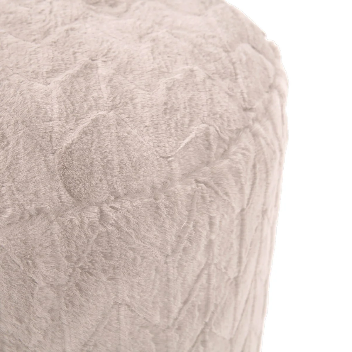 Allan Andrews Tall Pouf Angora Natural