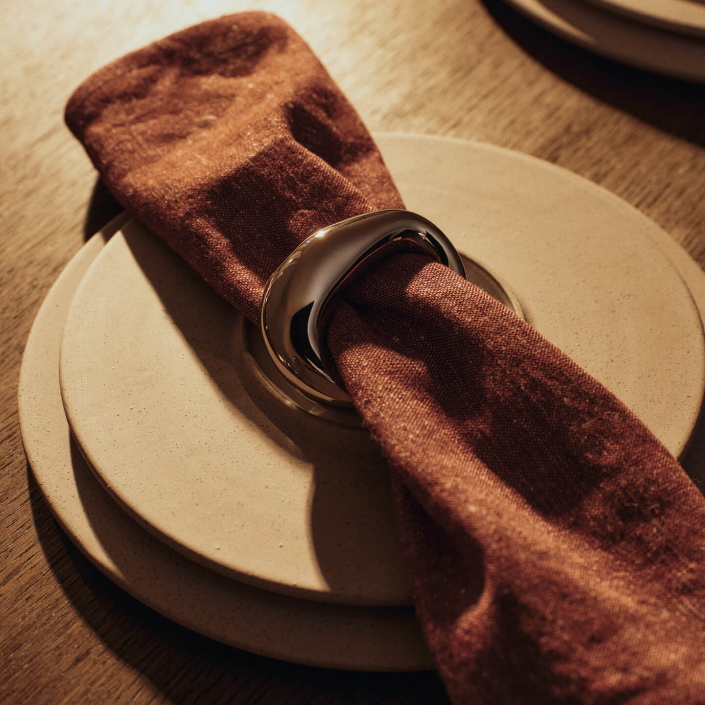 Ferm Living Orrith Servetringen - Set van 4 - Silver