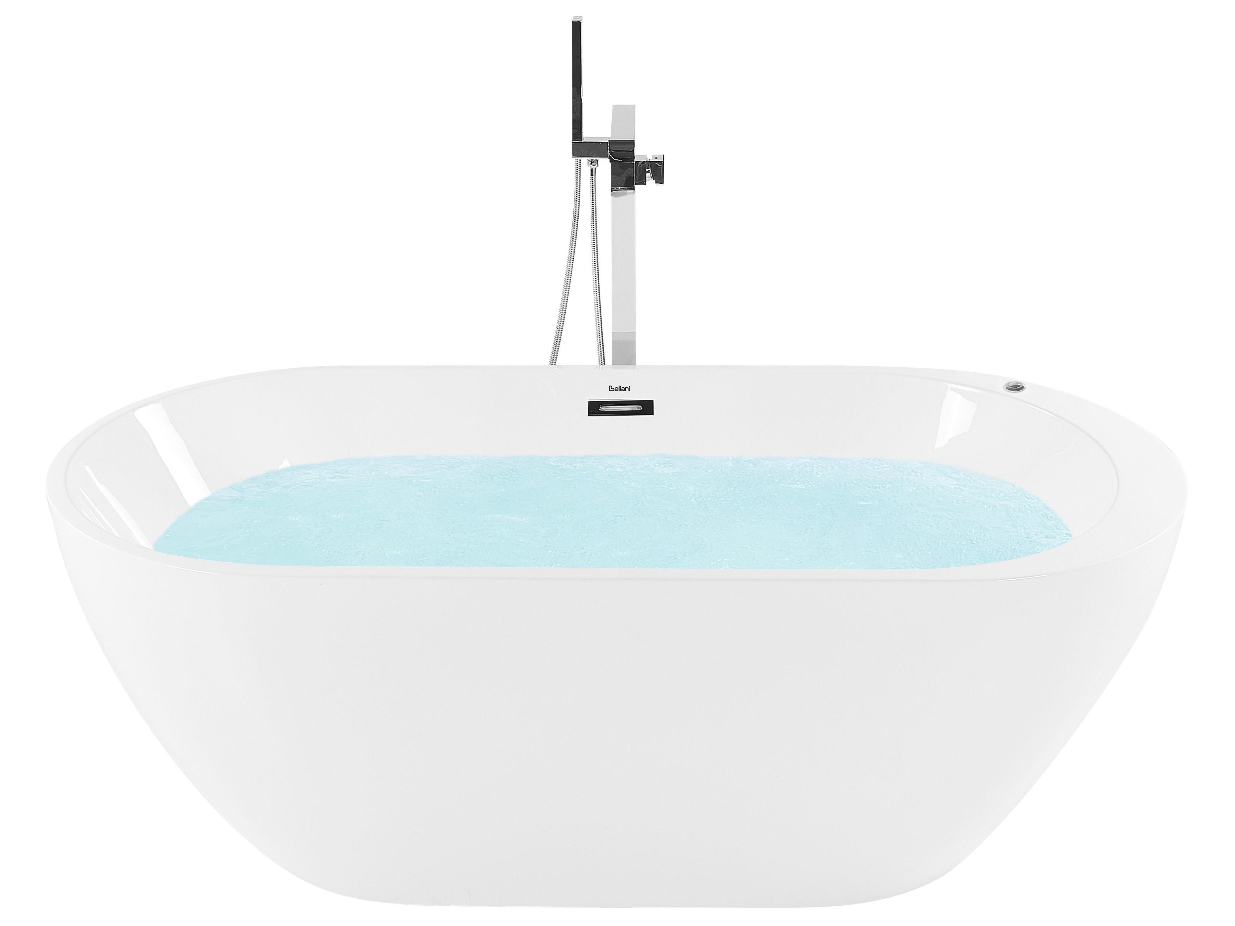 Freestanding Hot Tub with LED NEVIS 1700 x 800 mm White