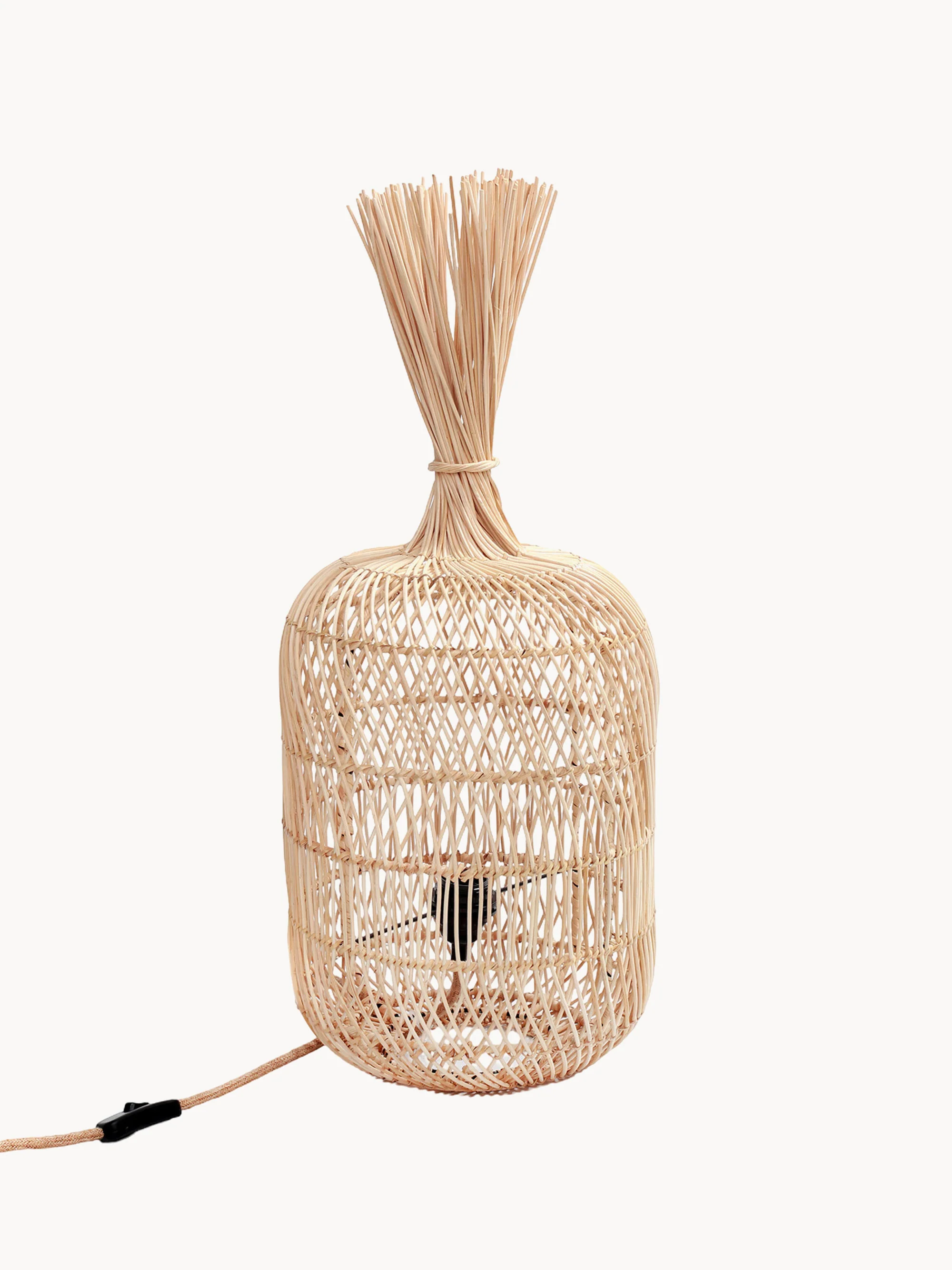 Rattan-Stehlampenschirm Dumpling, in verschiedenen Größen