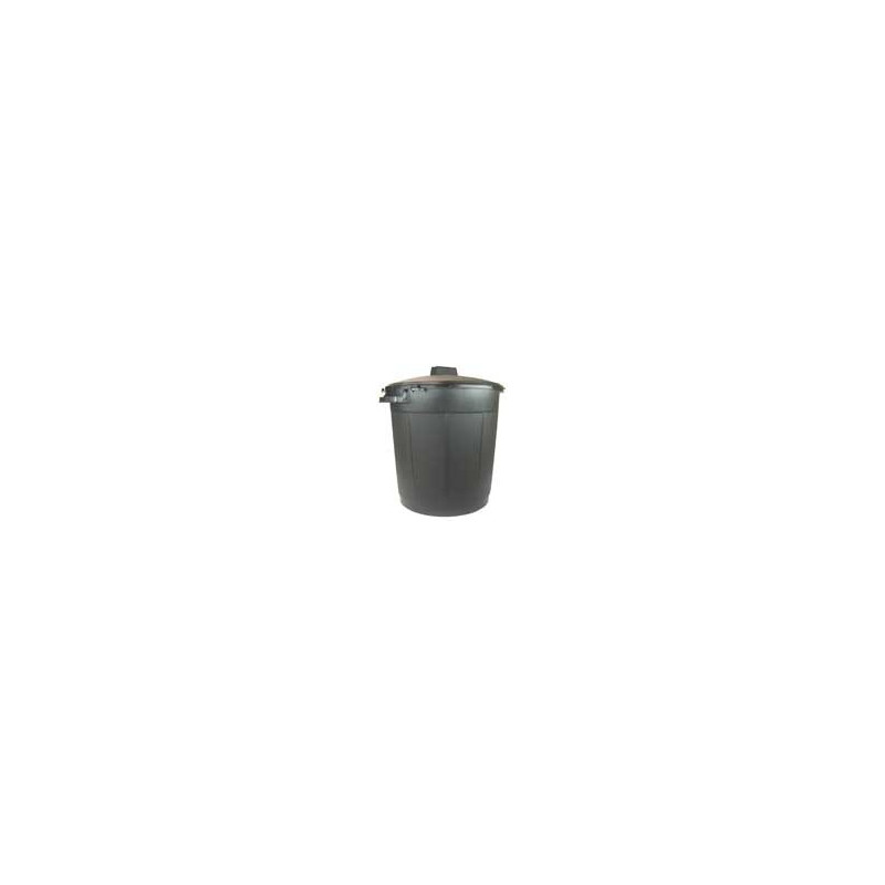 Poubelle d'extérieur noire 80 L