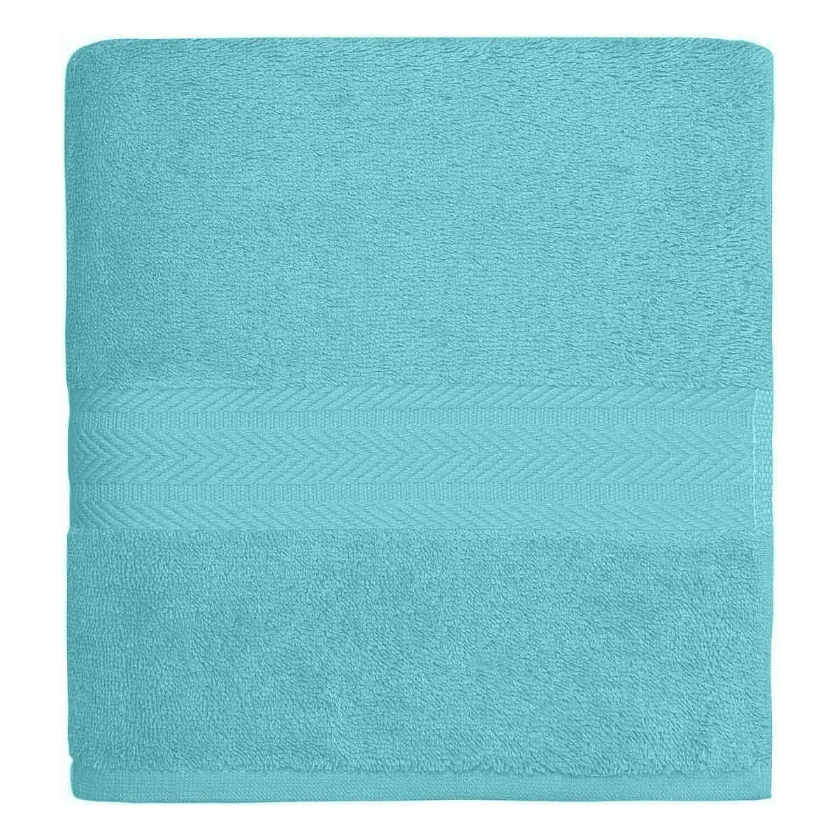 LUXURY - Serviette de toilette 550 gr/m²  bleu turquoise 50x100 cm