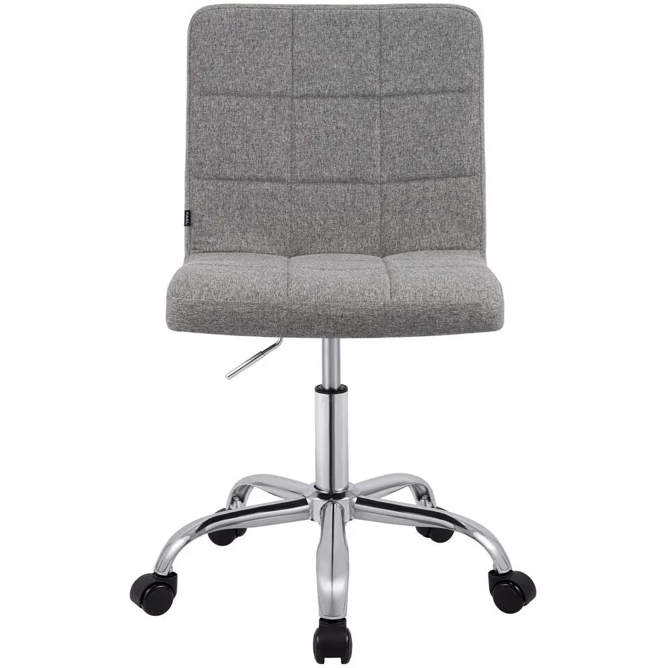 CLP Bureaustoel Darfield chroom Frame - Stof - grijs