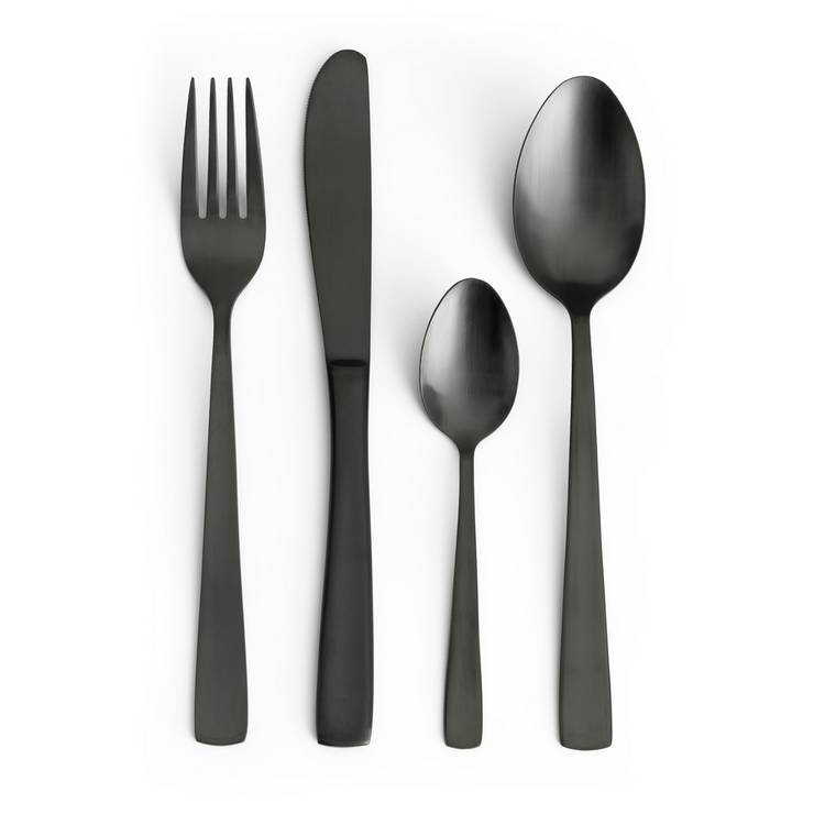 Habitat Satin 16 Piece Stainless Steel Cutlery Set
