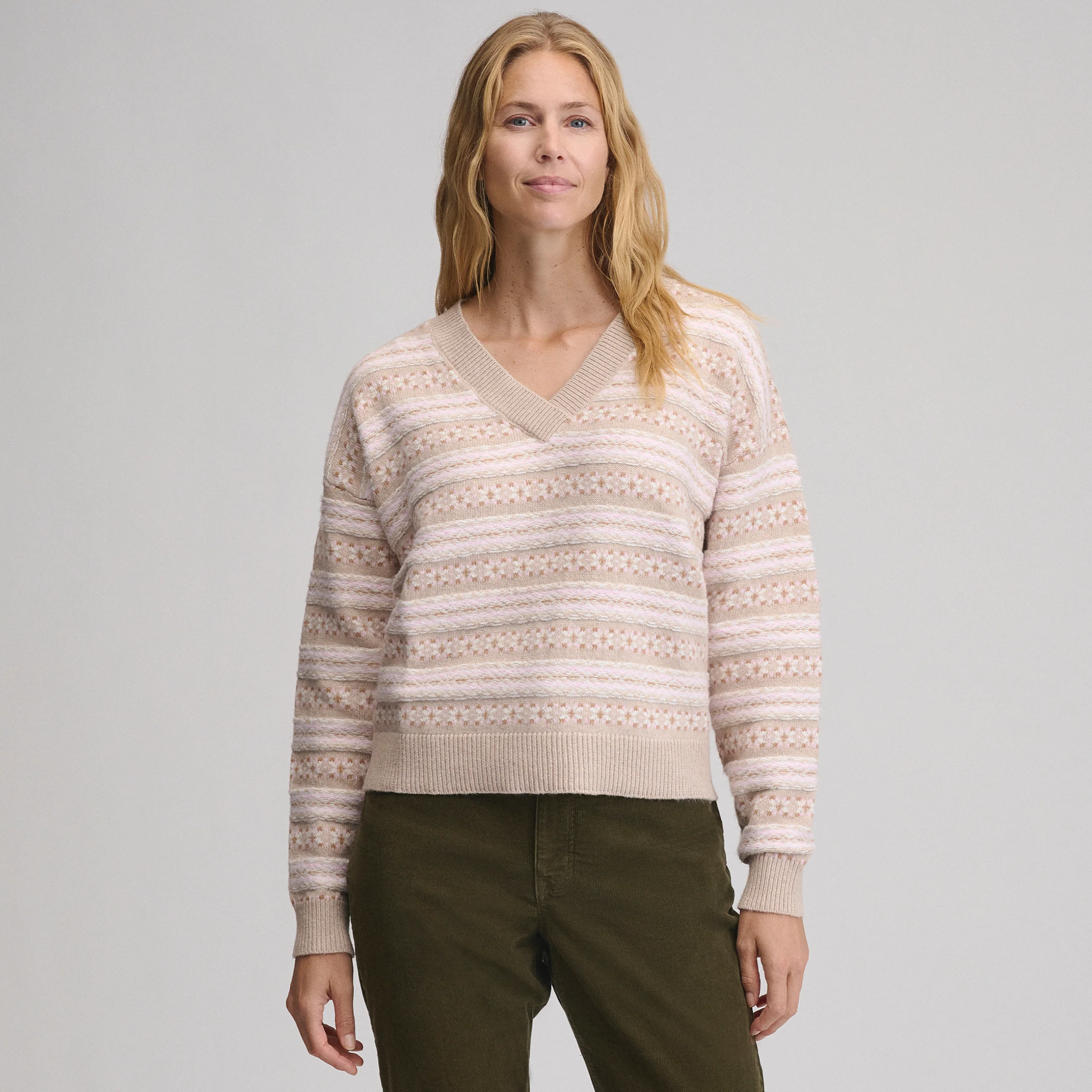 Women's Signature V-Neck Sweater - Pattern