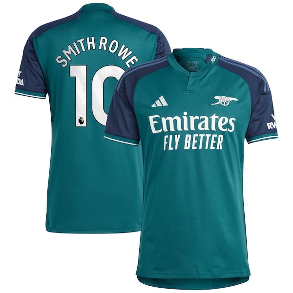 Emile Smith Rowe Arsenal adidas 2023/24 Third Replica Player Jersey - Green/Yellow