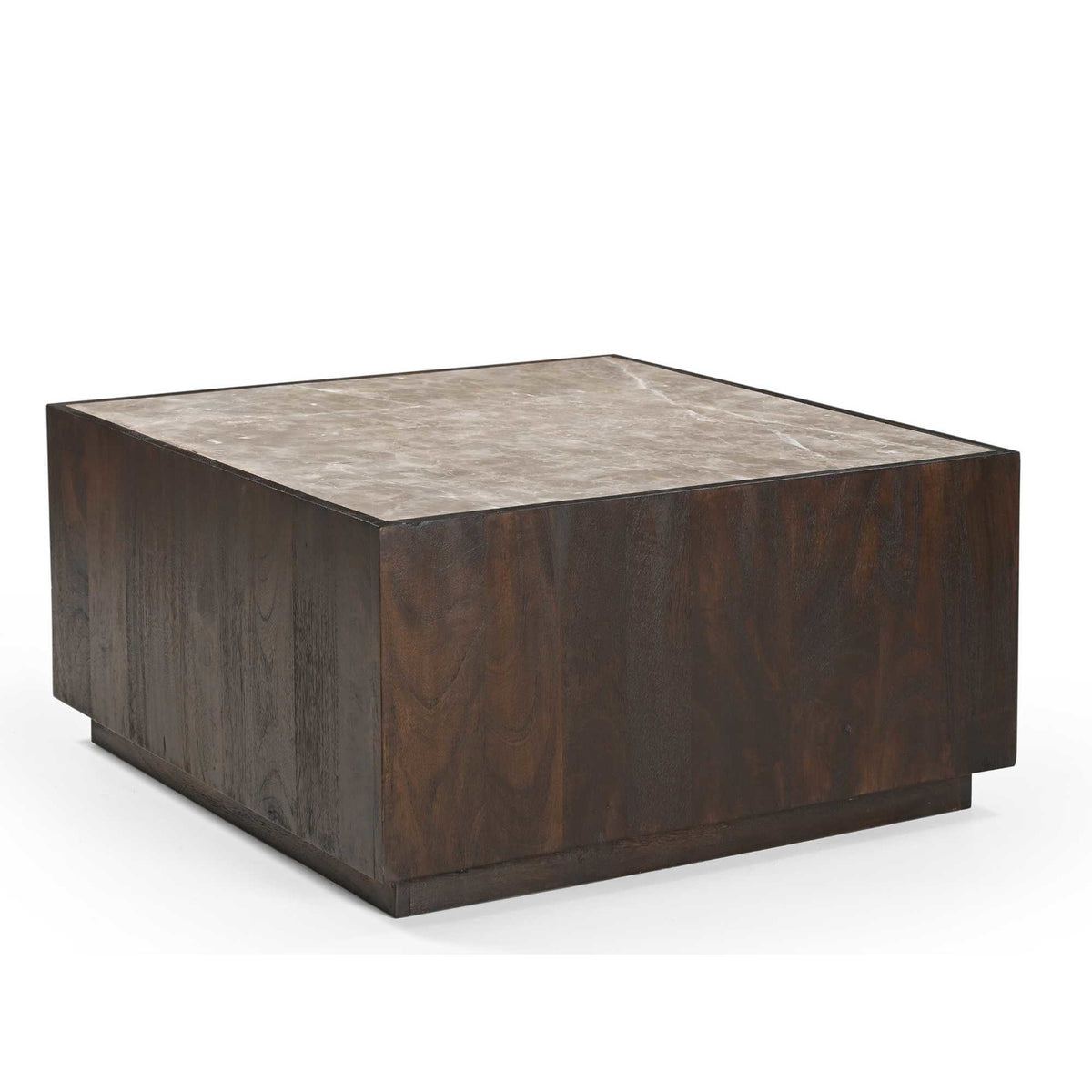 Starfurn Salontafel Moos - Vierkant Hout/Marmer - 80x80x40cm